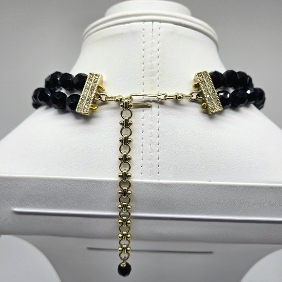 Heidi Daus Swarovski Crystal and Enamel Heart Statement Necklace Earring Set - Picture 9 of 12